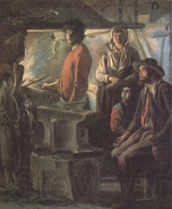 Louis Le Nain A Farrier in His Forge (mk05) Norge oil painting art